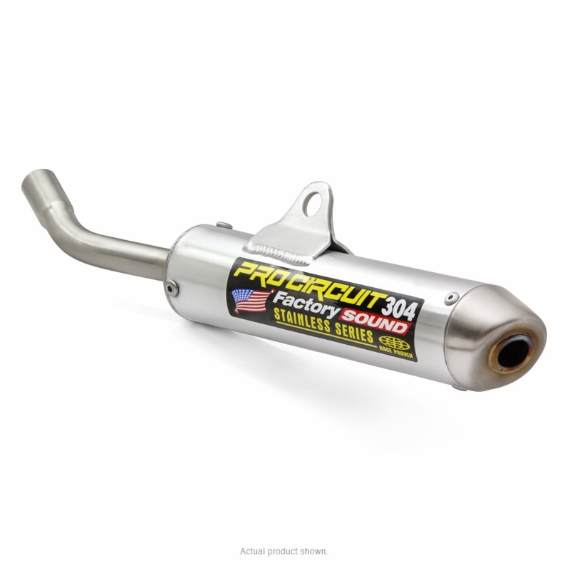 PRO CIRCUIT 304 Schalldämpfer Aluminium gebürstet/Endkappe Edelstahl passend für Yamaha YZ85